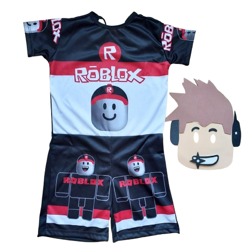 Fantasia Roblox Menino Infantil Halloween Carnaval