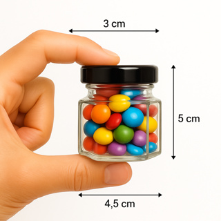 Potes De Vidro 40ml Sextavado p/ Lembrancinhas Velas Brindes Lindos e Charmosos em Oferta na Shopee