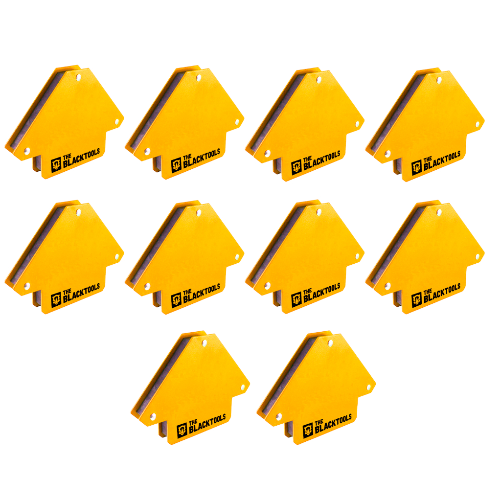 Kit Com 10 Esquadros Magnético Para Solda Até 12kg Com Imã The Black Tools em Oferta na Shopee