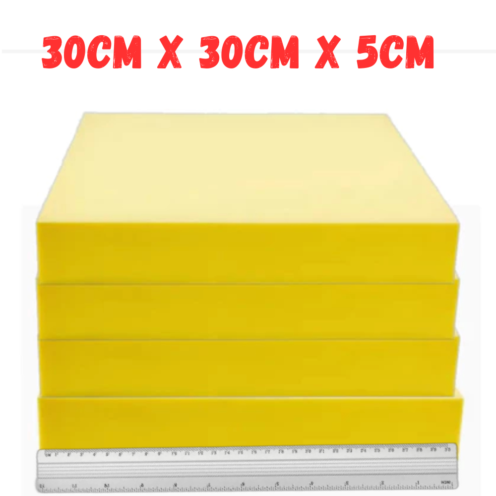 Kit 4 Almofadas Sob Medida 30cm x 30cm Espuma D33 Amarela 5cm de espessura cadeira, sofá, poltrona em Oferta na Shopee