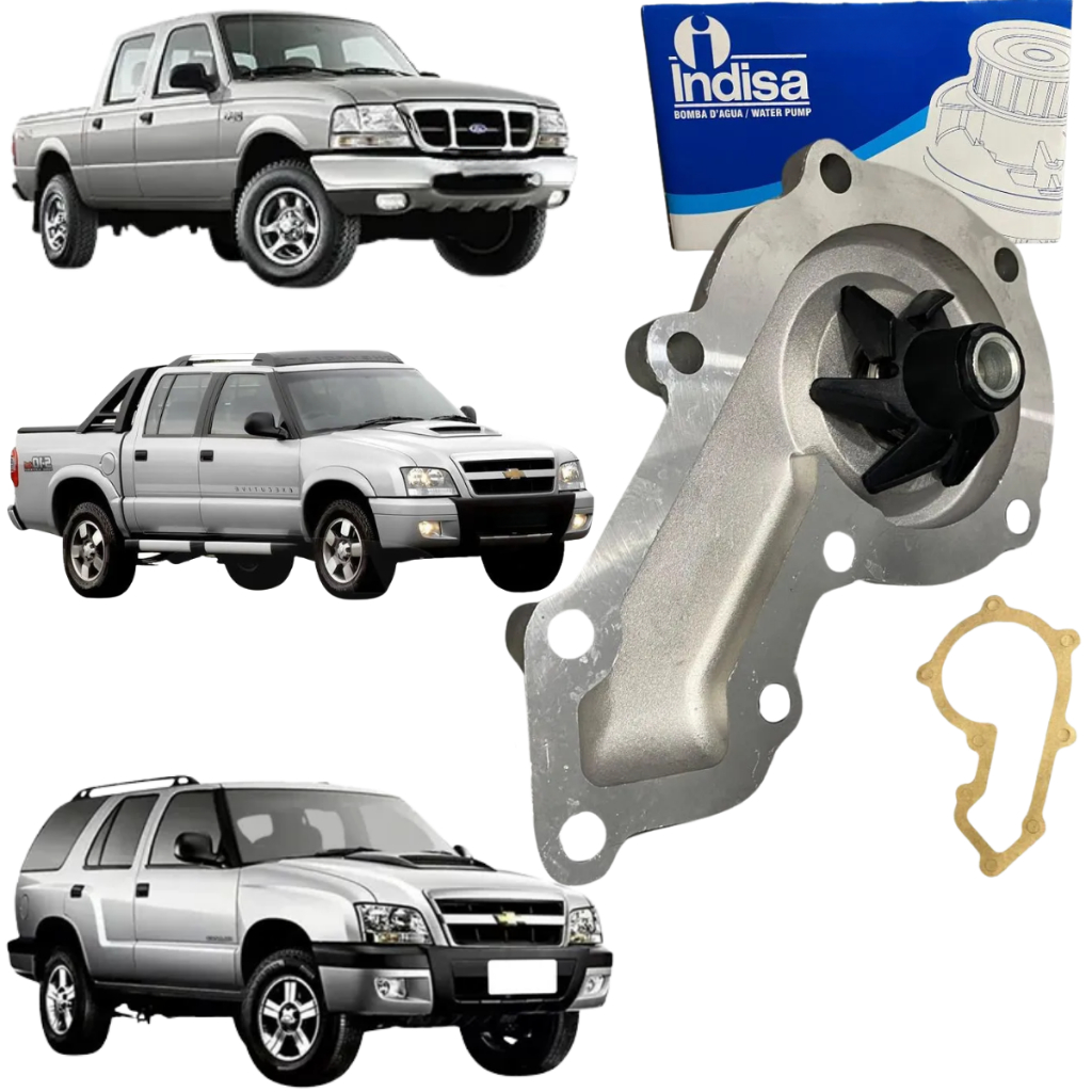 Bomba d'Água Indisa para Ford Ranger Chevrolet S10 Blazer 2.5 2.8 8v 1996 Até 2005 em Oferta na Shopee