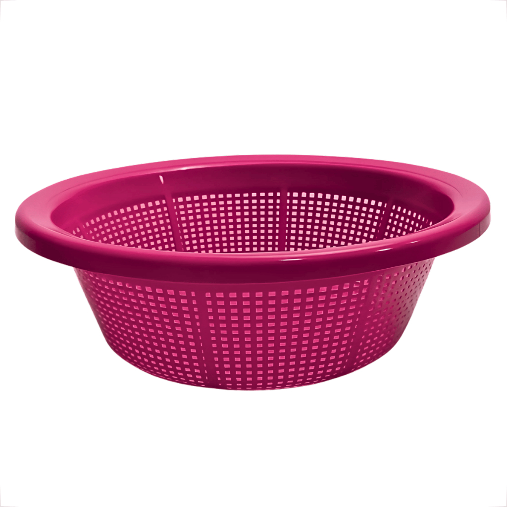 Cesto Cozinheiro Escorredor Lava Tudo Plastico Rosa P/ Alimentos Resistente e Pratico