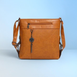 Bolsa Feminina transversal em Couro PU para passeio trabalho Vários compartimentos em Oferta na Shopee