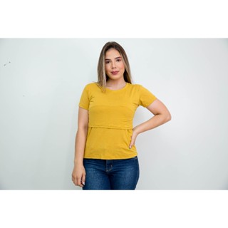 Blusa T-shirt Amamentação Camiseta com Manga Gola Red Malha Viscolycra Amamentar Grávida Recorte Esp em Oferta na Shopee