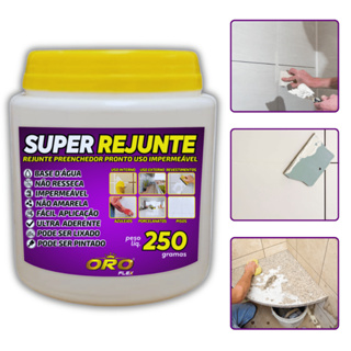 Super REJUNTE impermeável extra forte p/ box de banheiro, pias, azulejos, pisos 250GR OROFLEX em Oferta na Shopee
