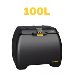 Baú 100 Litros Para Motoboy Caixa De Entrega Preto Com ICBRAS