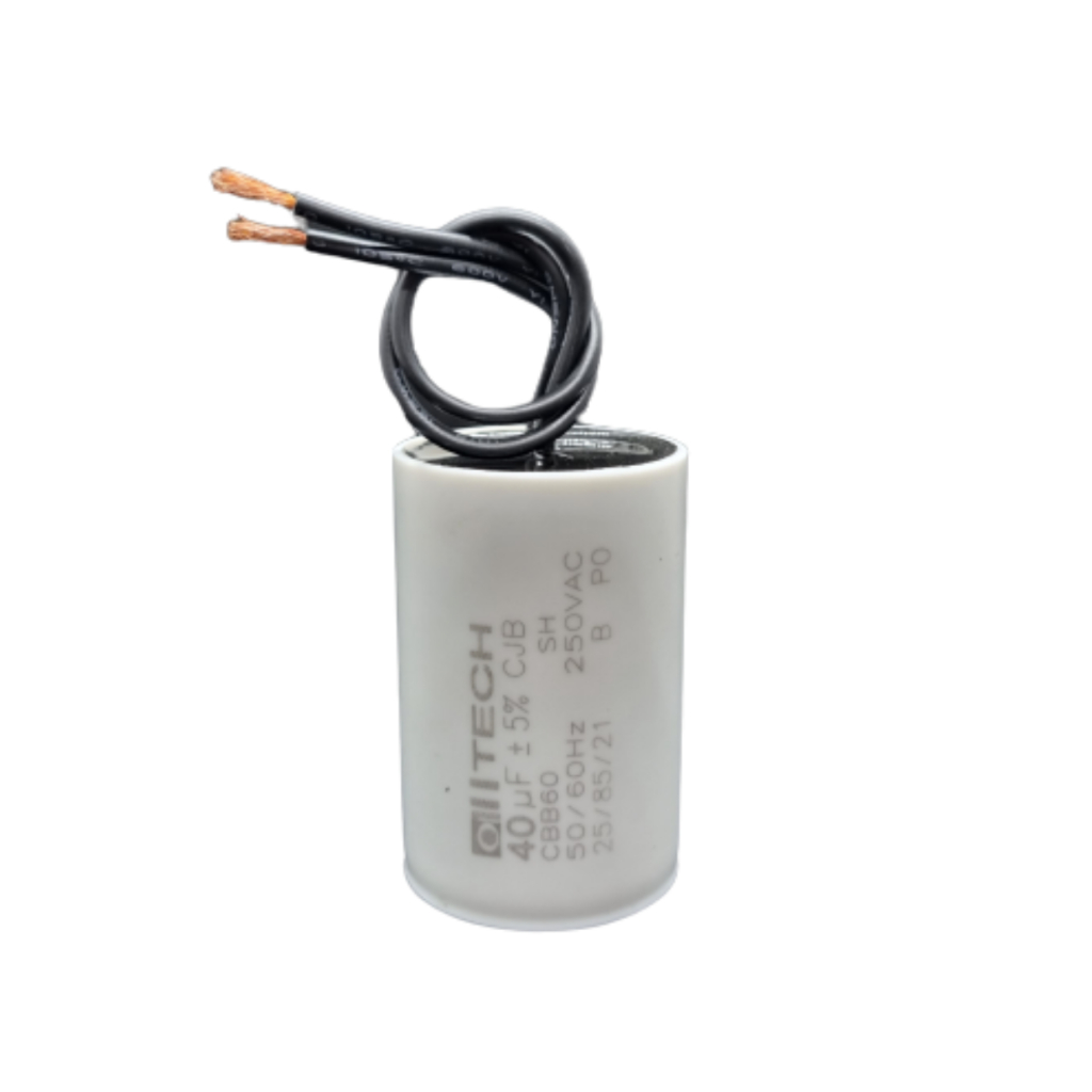 Capacitor 40uf 250vac 2 Fios Para Motor, Portão Eletrônico, Compressores de Ar e outros