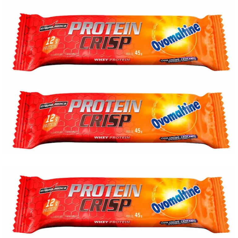 Kit 3 Unidades Protein Crisp Bar Ovomaltine - Integral Médica em Oferta na Shopee