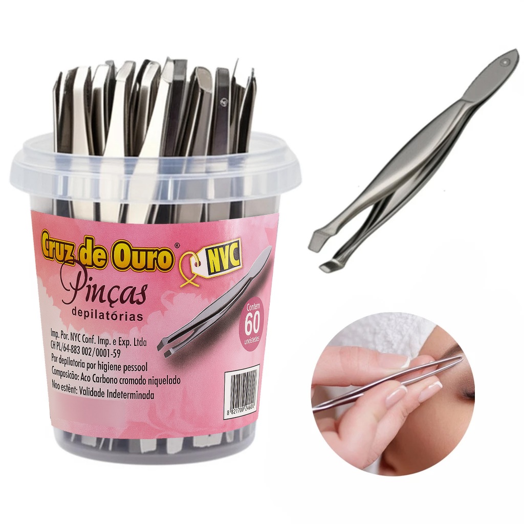 Pote Pinça Cruz De Ouro Com 60 Unidades - Nvc em Oferta na Shopee