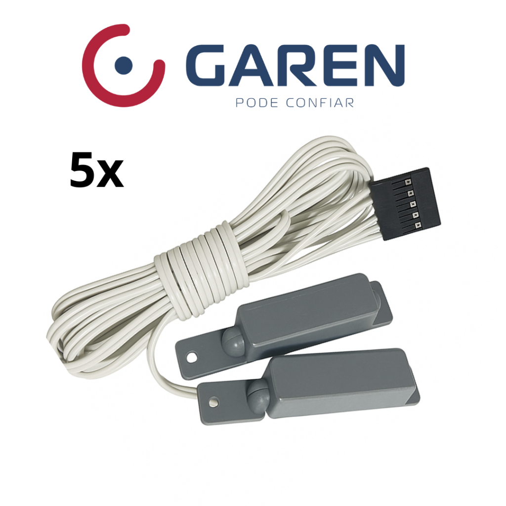 Kit 5x Fim De Curso Basculante 5 Vias 1,60m RED para Motor Portão Automático Garen