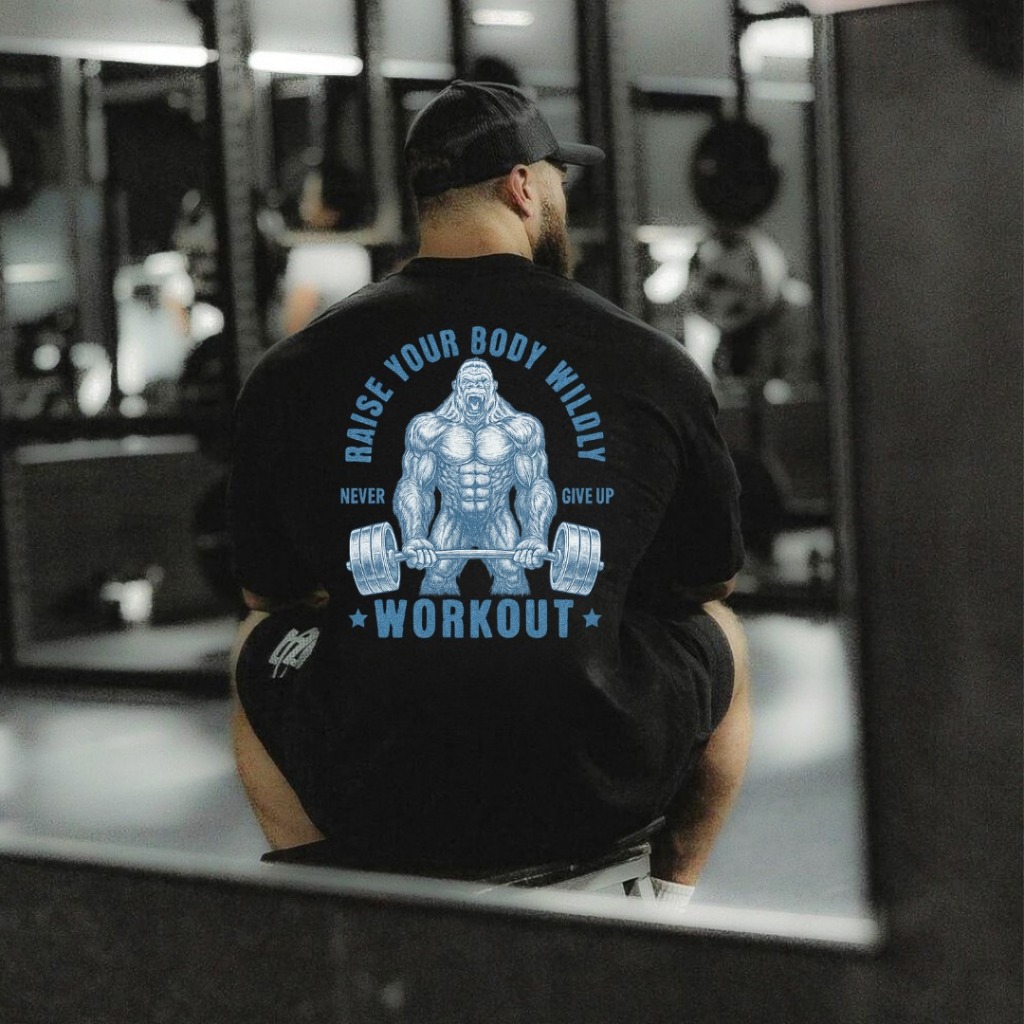 Camiseta Oversized Streetwear Larga Treino Academia Estampada Cbum Personalizada Workout Gym