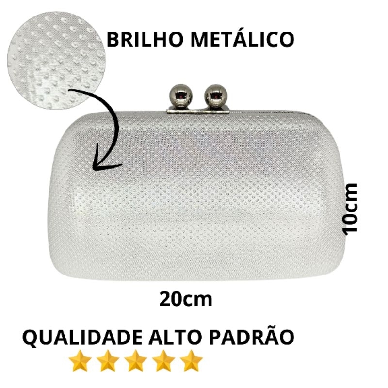 Bolsa feminina clutch festa brilho carteira de mão premium