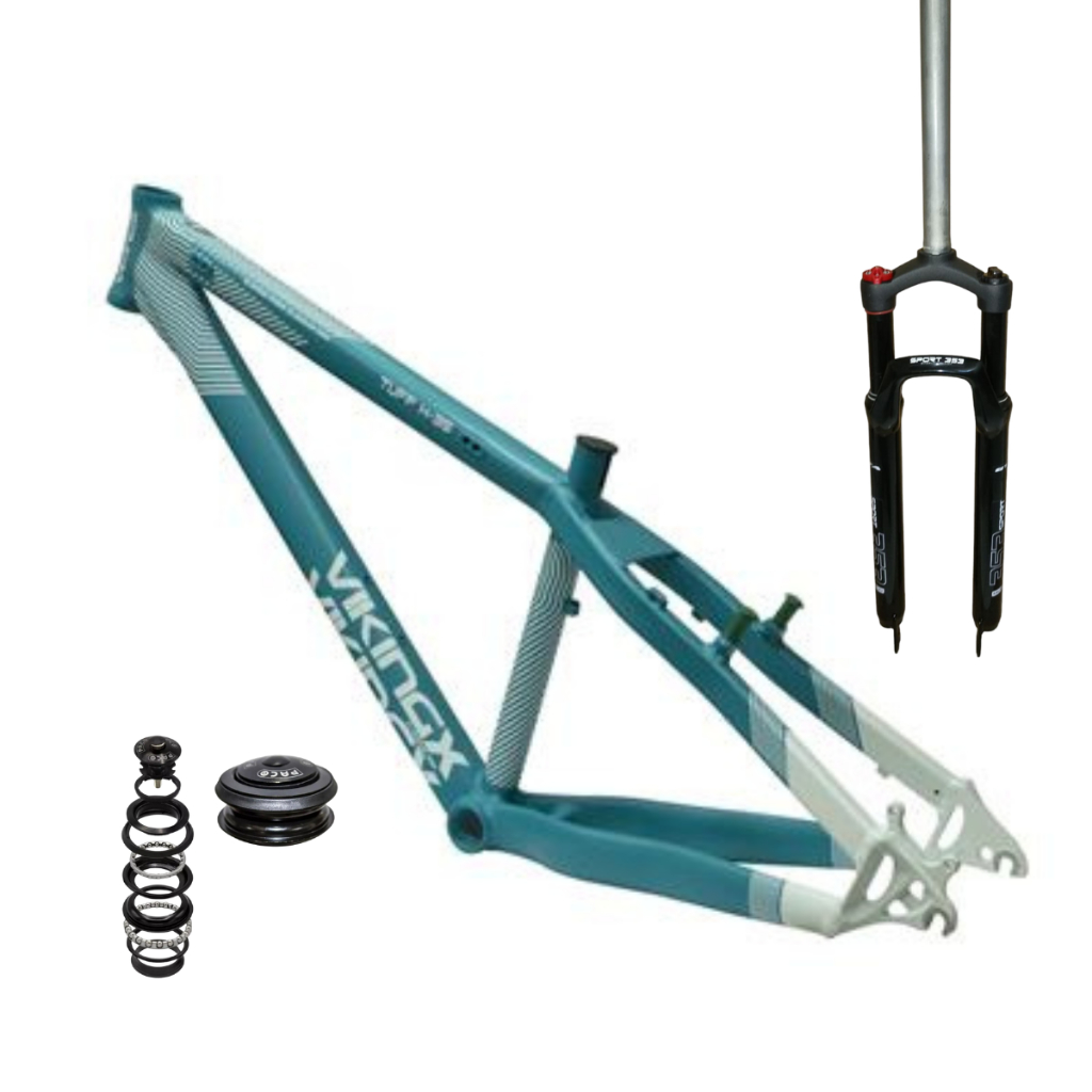 Quadro 26 VikingX T-35 Mountain Bike+Garfo C/Trava Ombro Ajuste Preload+Caixa de Direção 1.1/8*44*30