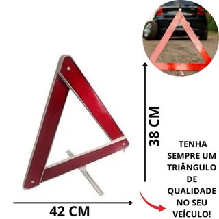 Triangulo P/ Carro Sinalização De Segurança Base de Ferro Sinalizador Vermelho Automotivo Original em Oferta na Shopee