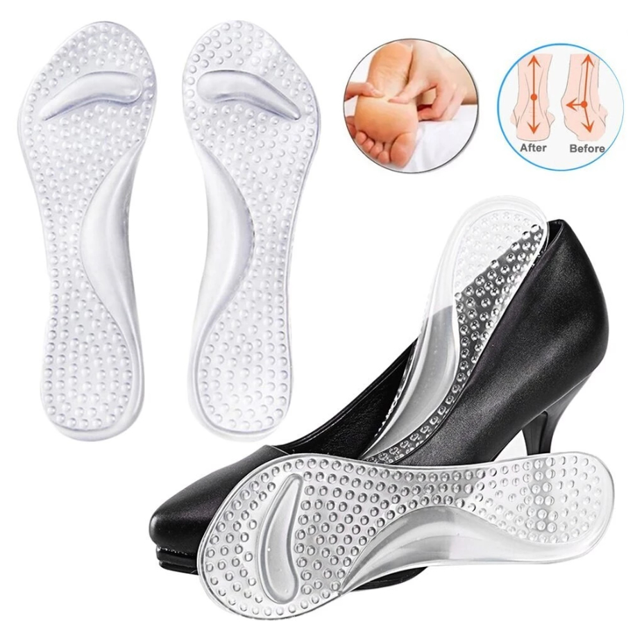Palmilhas Ortopédicas Silicone Salto Alto Feminino Arco Gel