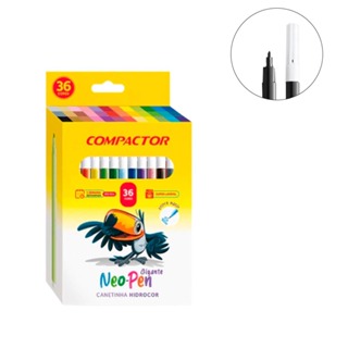 Canetinha Caneta Hidrocor Neopen Gigante 36 Cores 0415 Compactor - UN em Oferta na Shopee