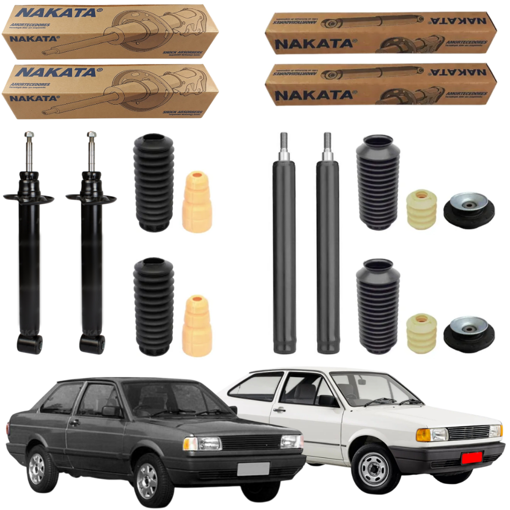 KIT 4 AMORTECEDOR GOL E VOYAGE QUADRADO 84 A 96 ORIGINAL NAKATA + KITS