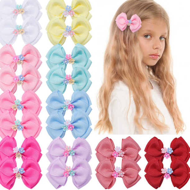 Kit 4/8/12/16/20/24 Unidades Laços de Cabelo Bico de Pato