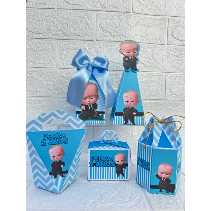 Kit Festa O Poderoso Chefinho | caixinha personalizada | Lembrancinha para festa PEGUE E MONTE