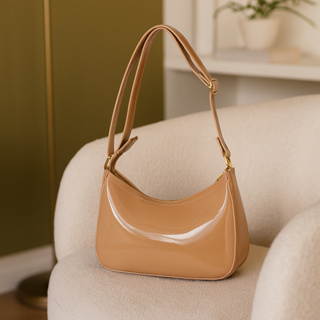 Bolsa Feminina De Ombro Ajustável Moda Meia Lua Luxo De Verniz Ali Freitas em Oferta na Shopee