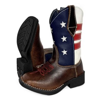 Bota Country Texana Infantil Masculina Eua Botinha em Oferta na Shopee