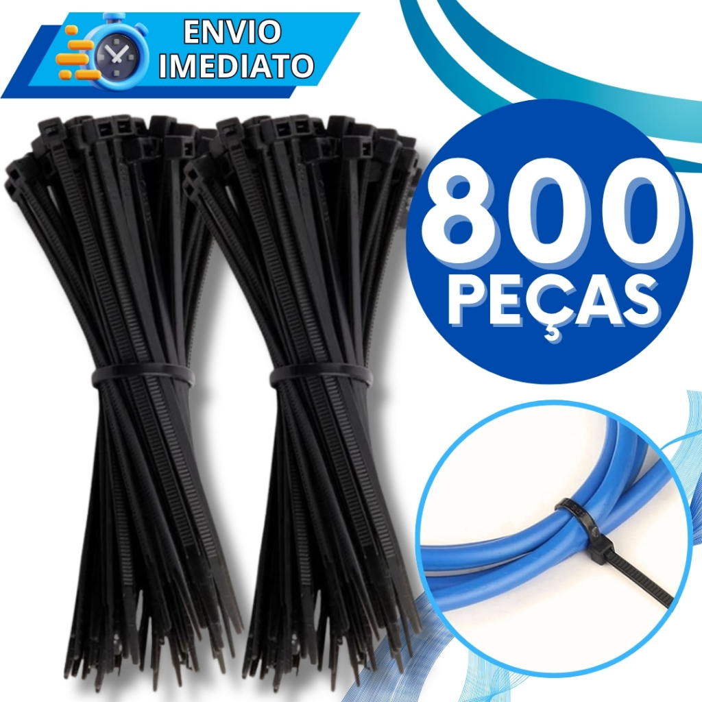 KIT Jogo 800 Abraçadeira de Nylon Enforca Gato Braçadeira Cintas Plásticas Super Resistente Presilha Diversas Medidas em Oferta na Shopee