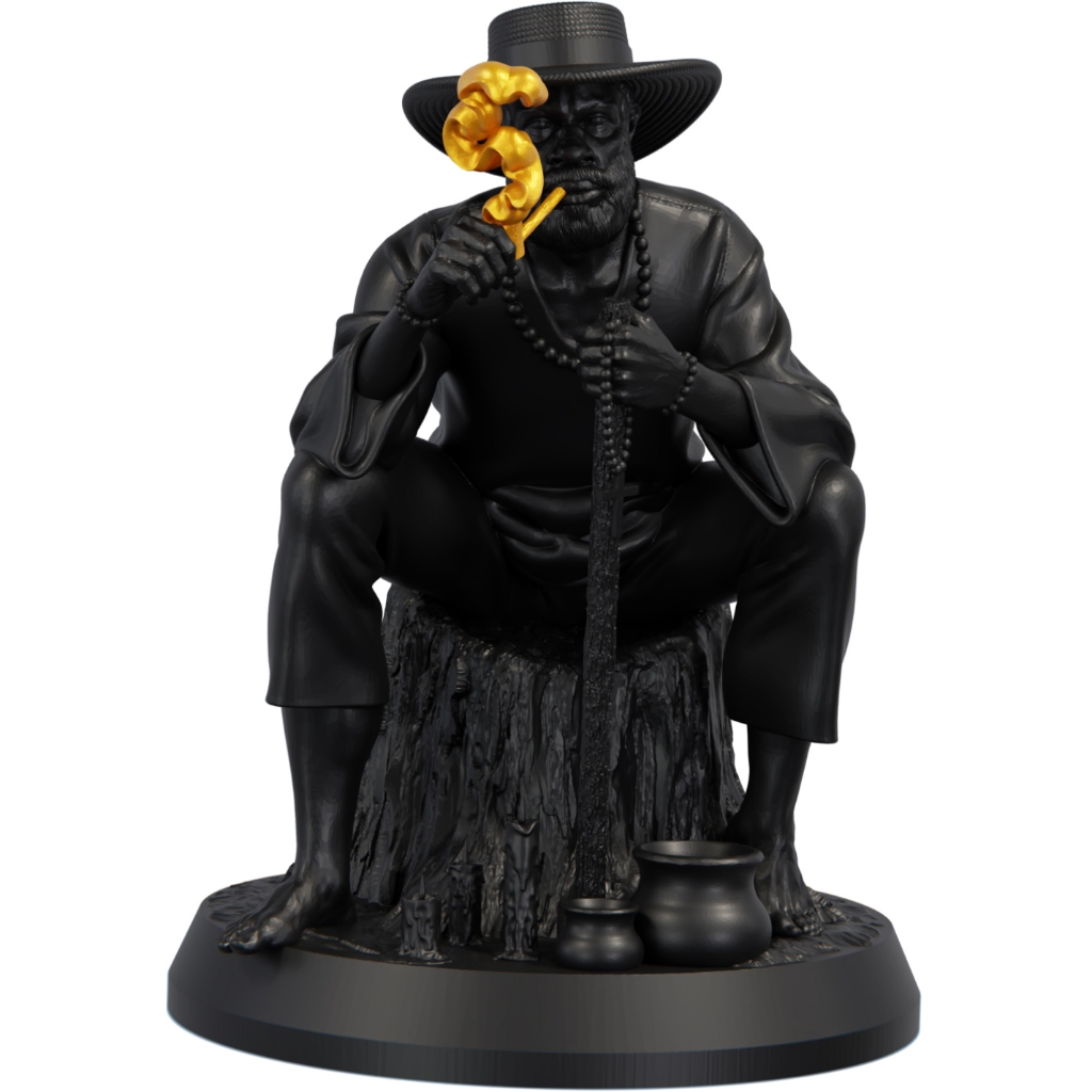 Estátua Pai Benedito de Aruanda - Preto Velho Umbanda Candomblé