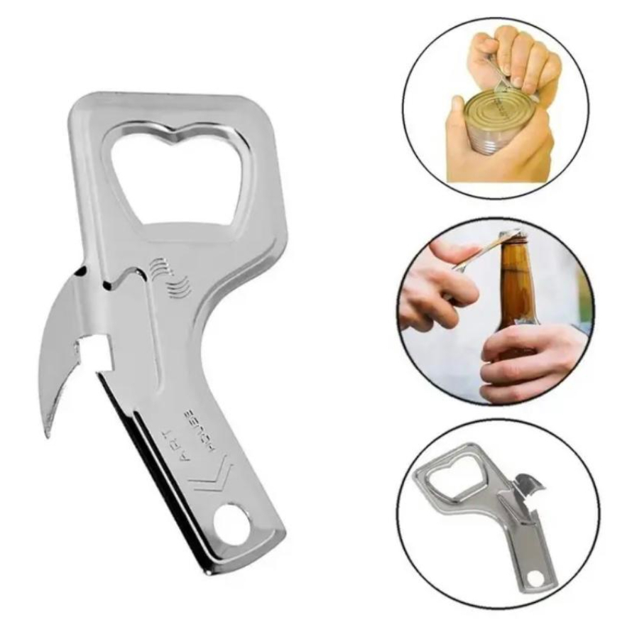 Abridor de Garrafa e Lata em Aço Inox Sardinha 9cm Cartela Resistente em Oferta na Shopee