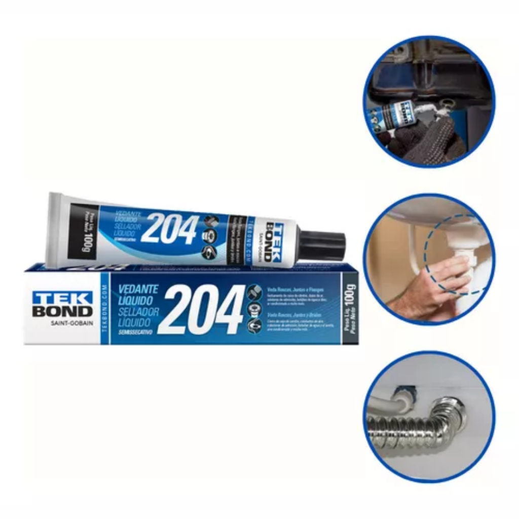 Cola Vedante Líquido - Semi Secativo 204 Tek Bond 100g