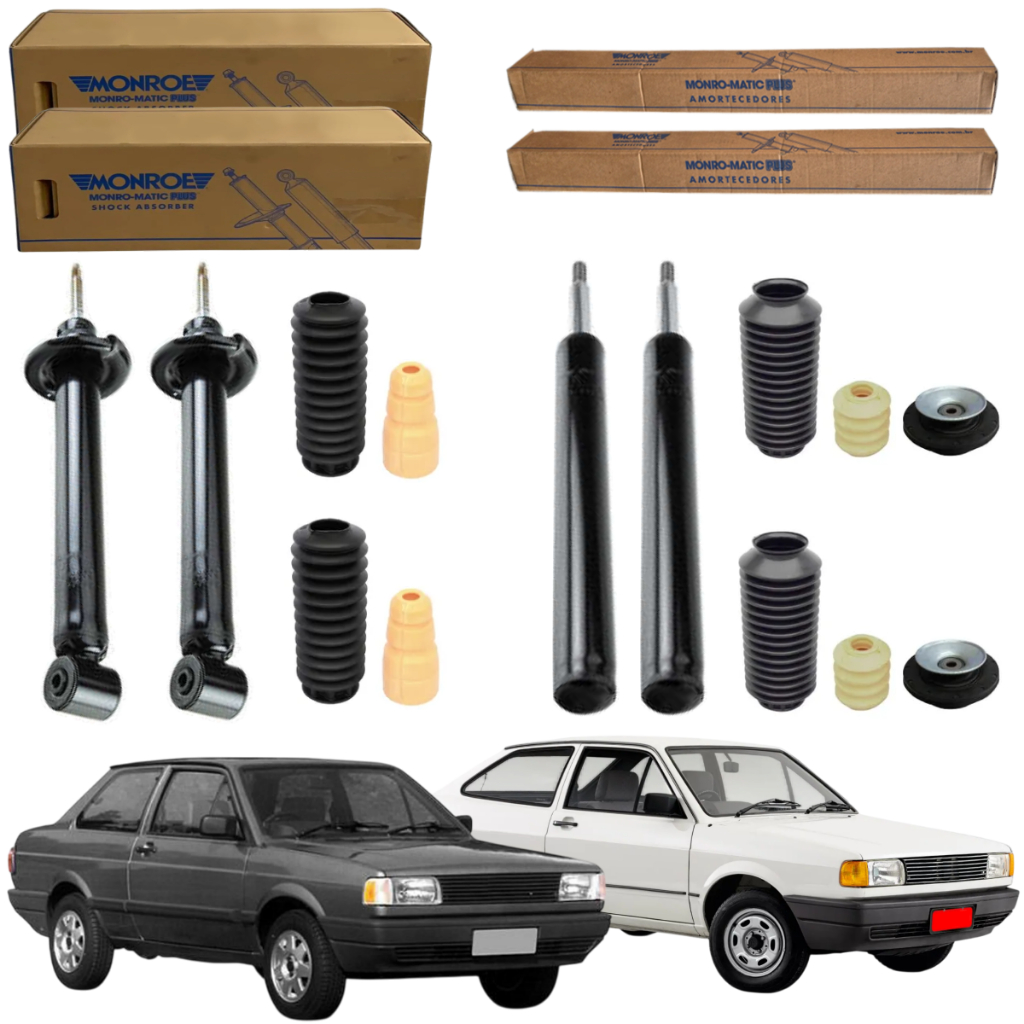 KIT 4 AMORTECEDOR GOL E VOYAGE QUADRADO 1984 A 1996 ORIGINAL MONROE + KITS