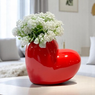 Decoração Luxo Casa Vaso Coração Cerâmica Arranjo Flores Mesa Festa em Oferta na Shopee