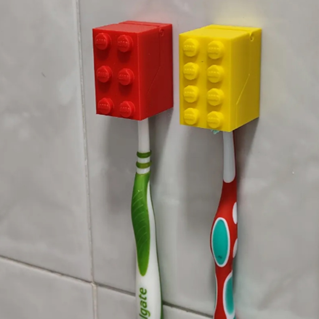 Suporte Fixo Organizador De Parede Porta Escovas De Dente Lego Divertido coisas legais para banheiro