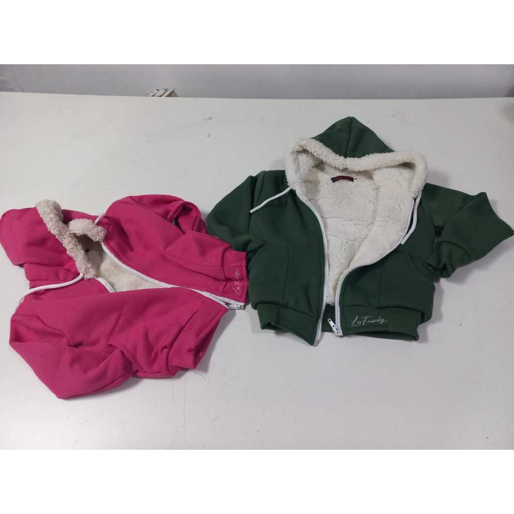 Blusa de moletom com pele em Oferta na Shopee