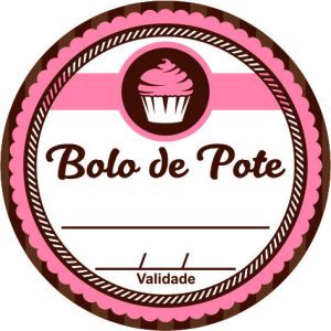 Kit  60-120-180-240-300 Etiquetas Adesivas Bolo de Pote em Oferta na Shopee