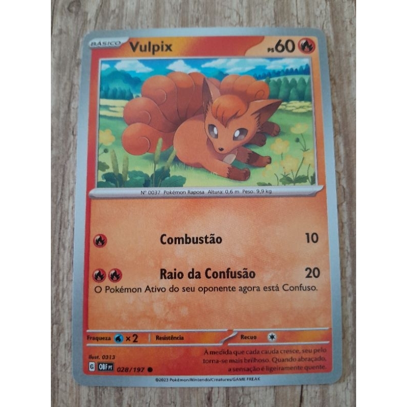 Carta Pokemon Vulpix Original SP