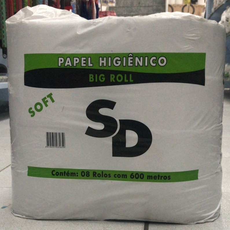 Papel Higiênico Institucional SD Big Roll – Pacote com Rolos de 600m | Folha Simples
