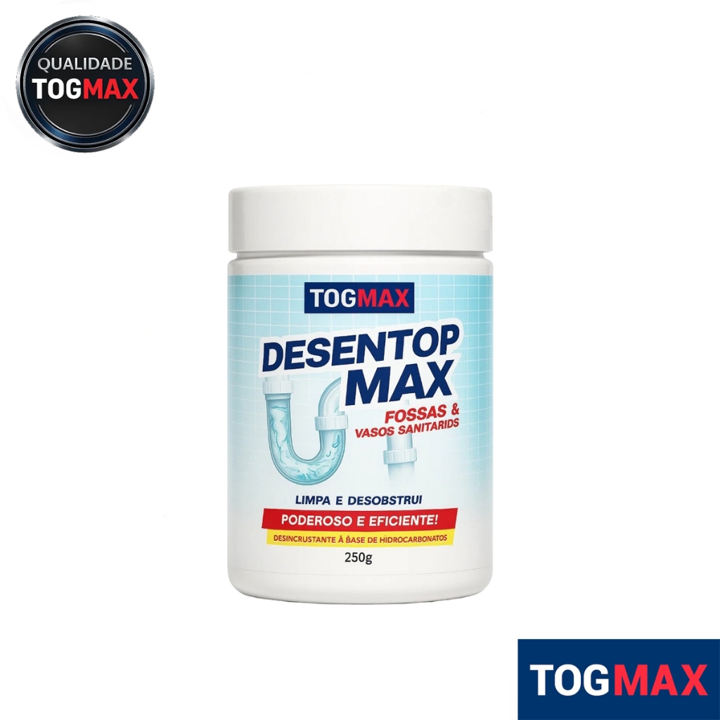 Desentupidor 250g Desentop Max Limpa Fossa Séptica Togmax Cano Pia Cozinha Vaso Sanitário Doméstico