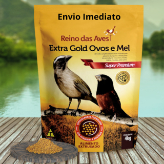 Ração para passaros EXTRA GOLD MEL E OVOS 4kg - Reino Das Aves