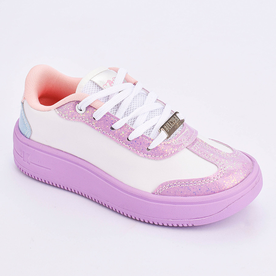 Tênis Infantil Juvenil Menina Kidy K360 Nova York Antiderrapante Confortável Brilho