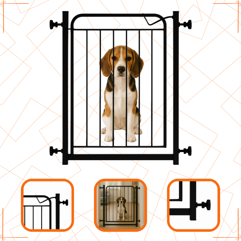 Grade de Proteção para Animais Portão Pet com Extensor Ideal para Escadas e Corredores Criança