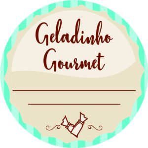 Kit  60-120-180-240-300 Etiquetas Adesivas Geladinho Gourmet