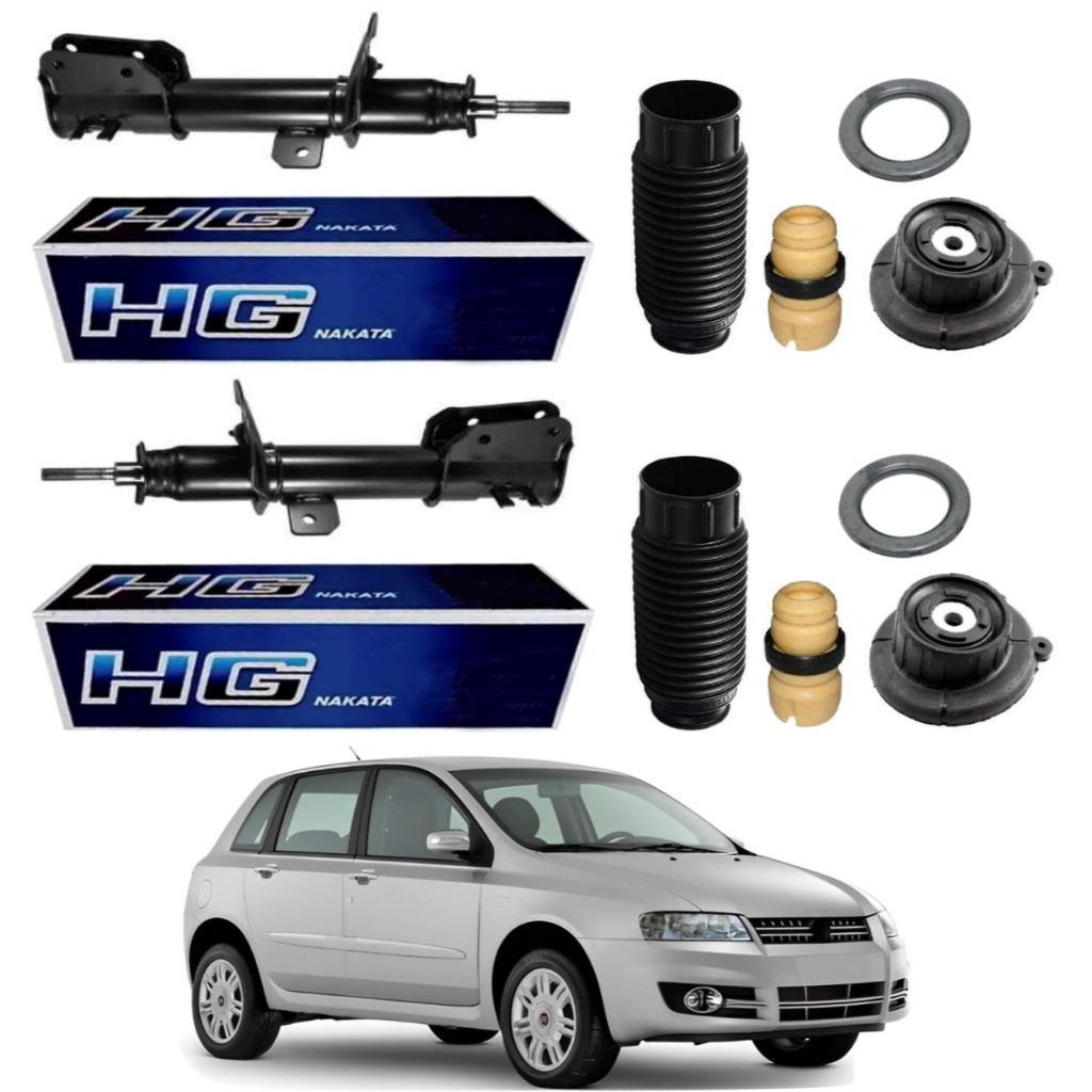 PAR AMORTECEDOR DIANTEIRO STILO 2002 A 2010 ORIGINAL NAKATA + KITS