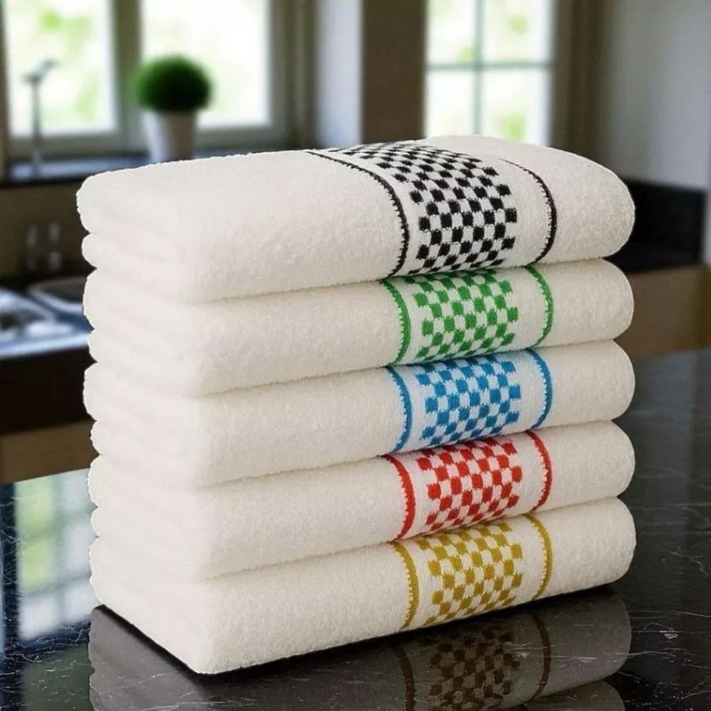 Jogo 6 Panos de Prato Jacquard 100 % Algodão 40 × 65 cm – Alta Absorção, Estilo e Qualidade!