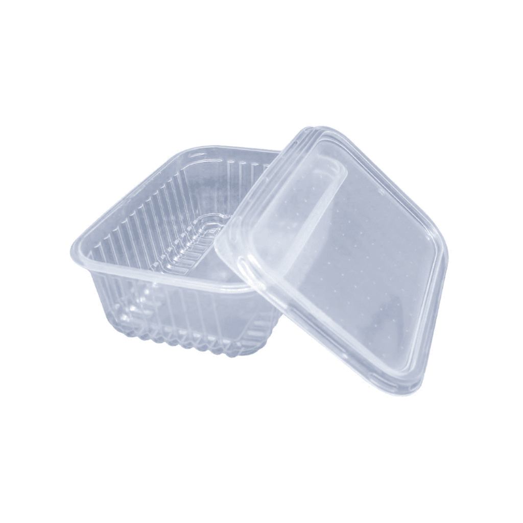 Pote Marmita Fit Plástica Retangular Descartável 500ml Com 30 Unidades BPA Free