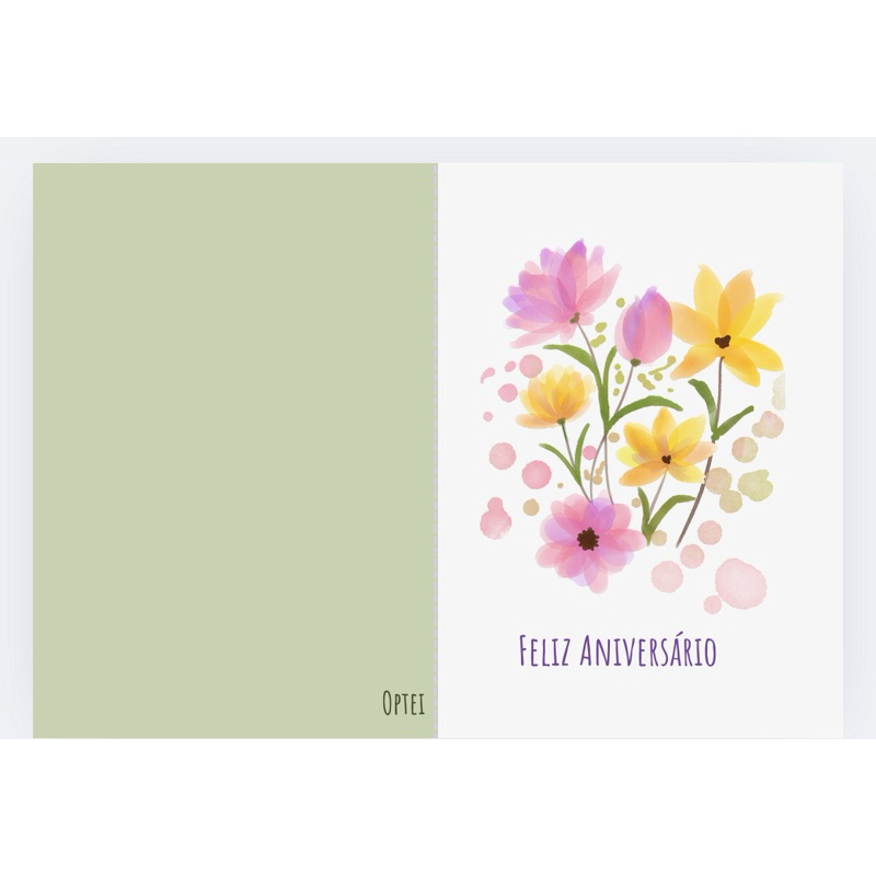 Cartão presente Feliz Aniversário
