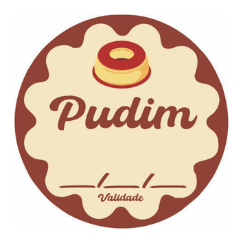 Kit  60-120-180-240-300 Etiquetas Adesivas Pudim em Oferta na Shopee