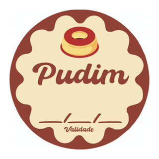 Kit  60-120-180-240-300 Etiquetas Adesivas Pudim em Oferta na Shopee
