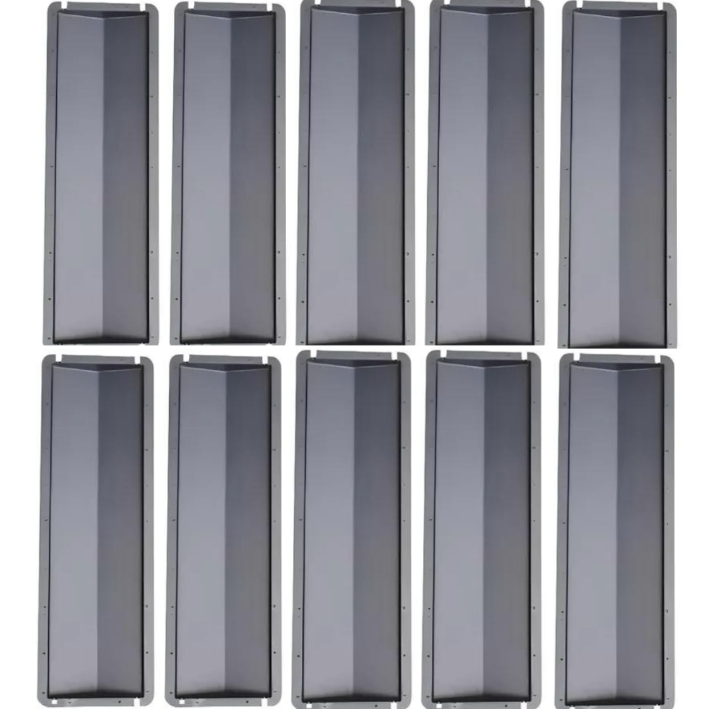10u Forma Plastica p Artefato Concreto Pingadeira Média 19CM Capa Muro Chapéu Parede 60x19x5
