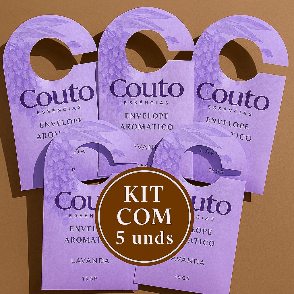 kit 5 Sachês Perfumados Aromático 15g  Automóveis Guarda Roupas Gavetas Cômodas Roupeiros