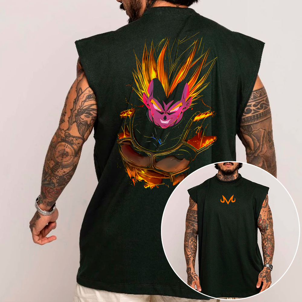 Camiseta Regata Machão Oversized Masculina 100% Algodão Edição anime Dragon Ball Goku Vegeta Brolly Unissex